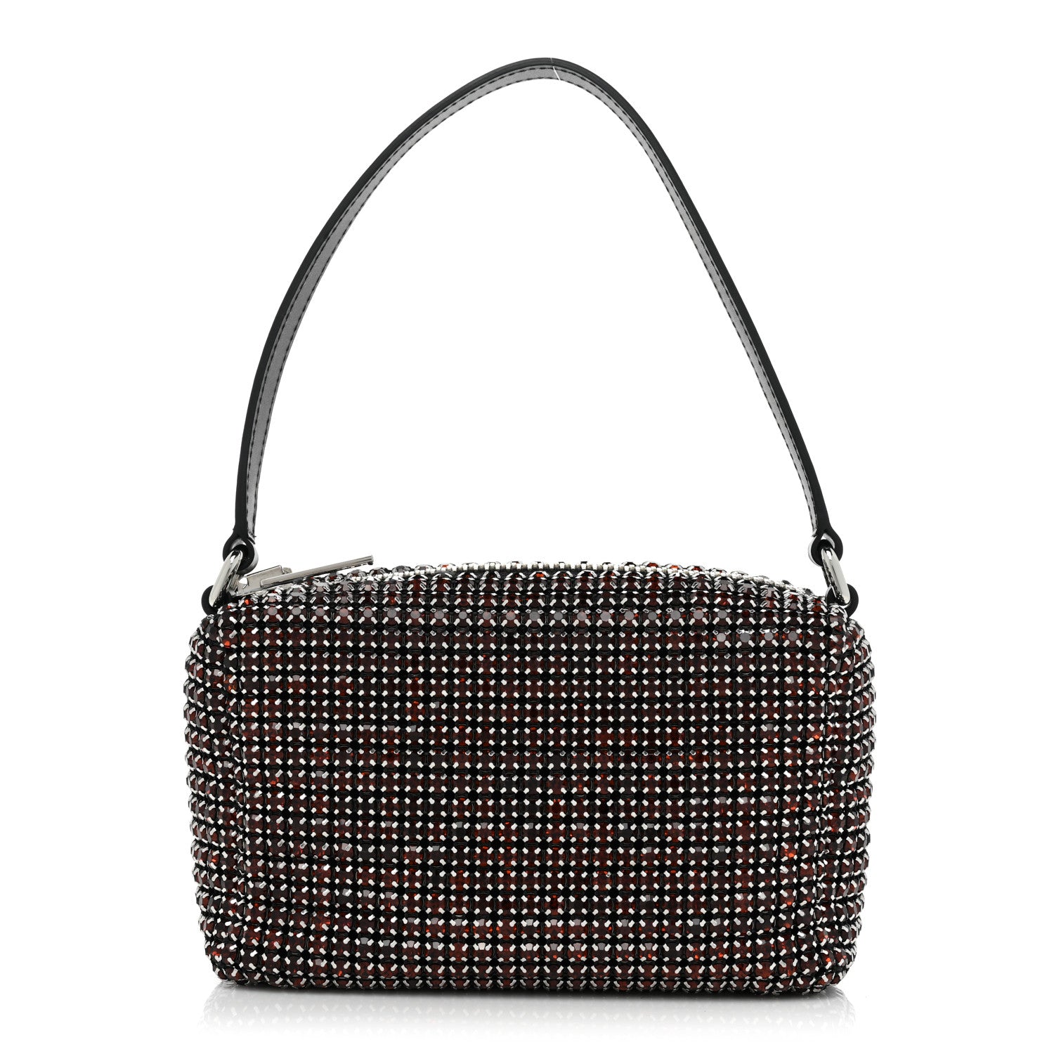 Alexander Wang Mesh Crystal Rhinestone Mini Heiress Pouch Cola 1 of 8