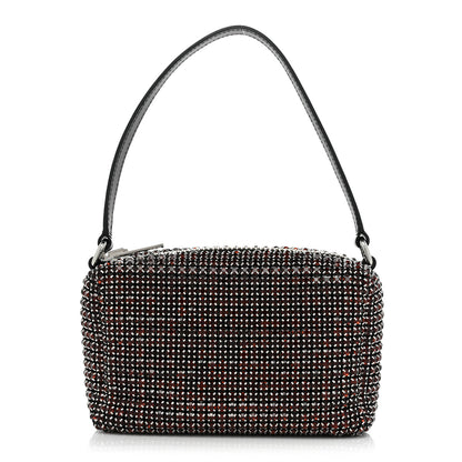Alexander Wang Mesh Crystal Rhinestone Mini Heiress Pouch Cola 1 of 8
