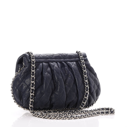Chanel Washed Lambskin Quilted Medium Chain Around Messenger Blue 3 of 9