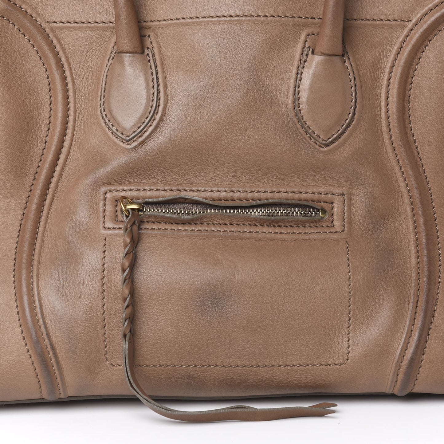 Supple Calfskin Medium Phantom Luggage Taupe