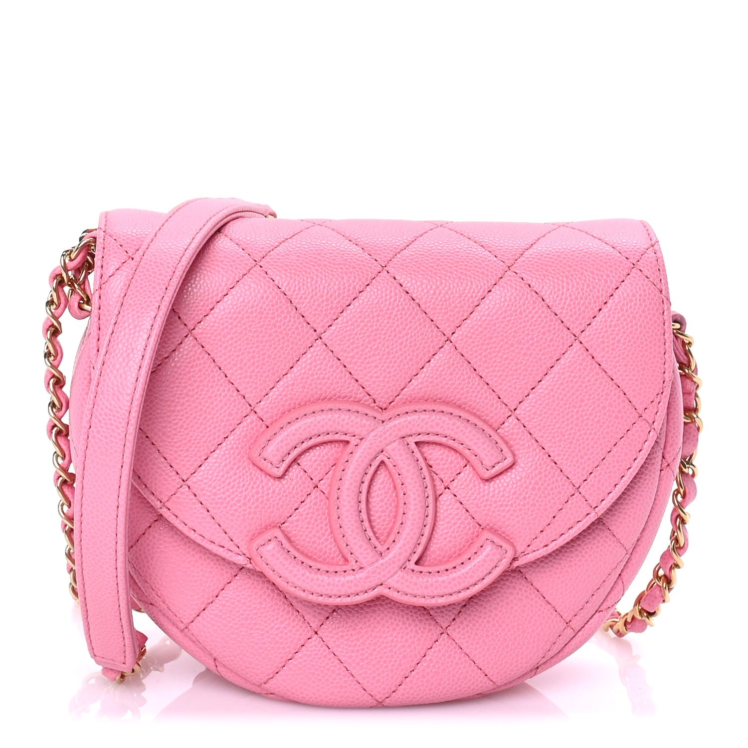 Chanel Caviar Quilted Mini Messenger Flap Pink 1 of 7