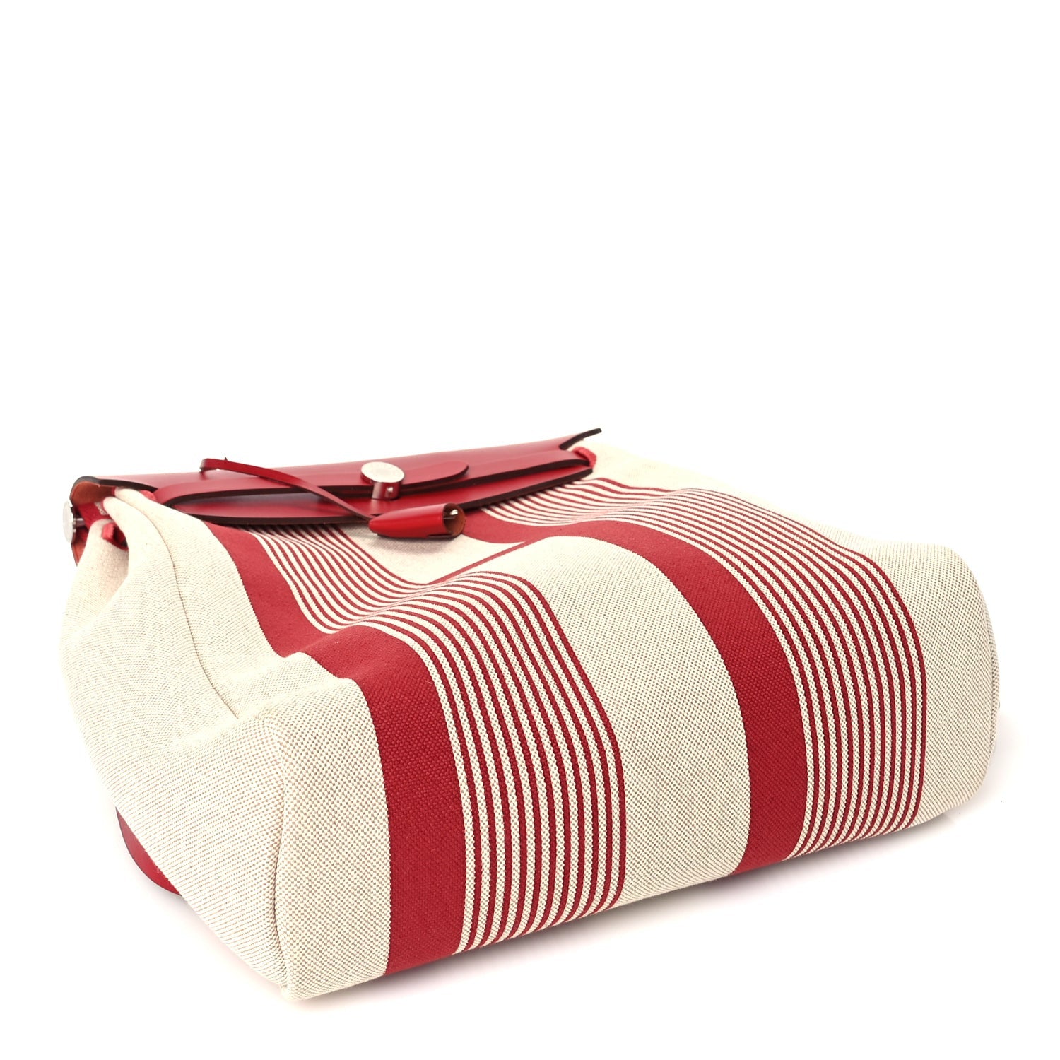 Hermes Vache Hunter Toile H Vibration Herbag a Dos Retourne Backpack  Bordeaux Ficelle Rouge Piment 3 of 9