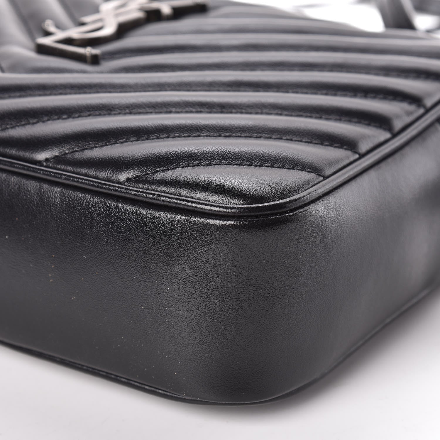 Saint Laurent Calfskin Matelasse Monogram Lou Camera Bag Black 8 of 9