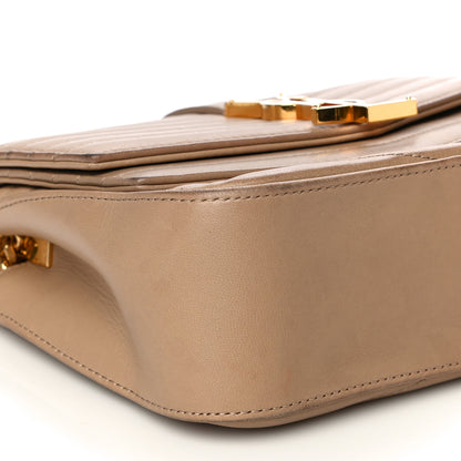 Saint Laurent Lambskin Matelasse Chevron Monogram Small Sulpice Bag Sable Beige 8 of 24