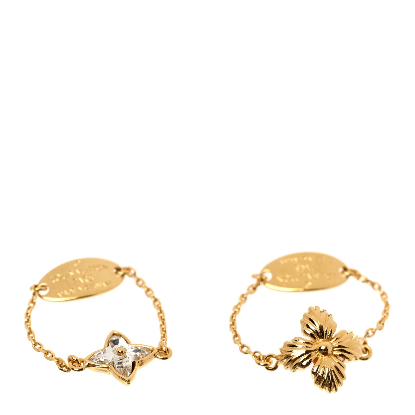 Crystal Blooming Strass Ring Set M Gold