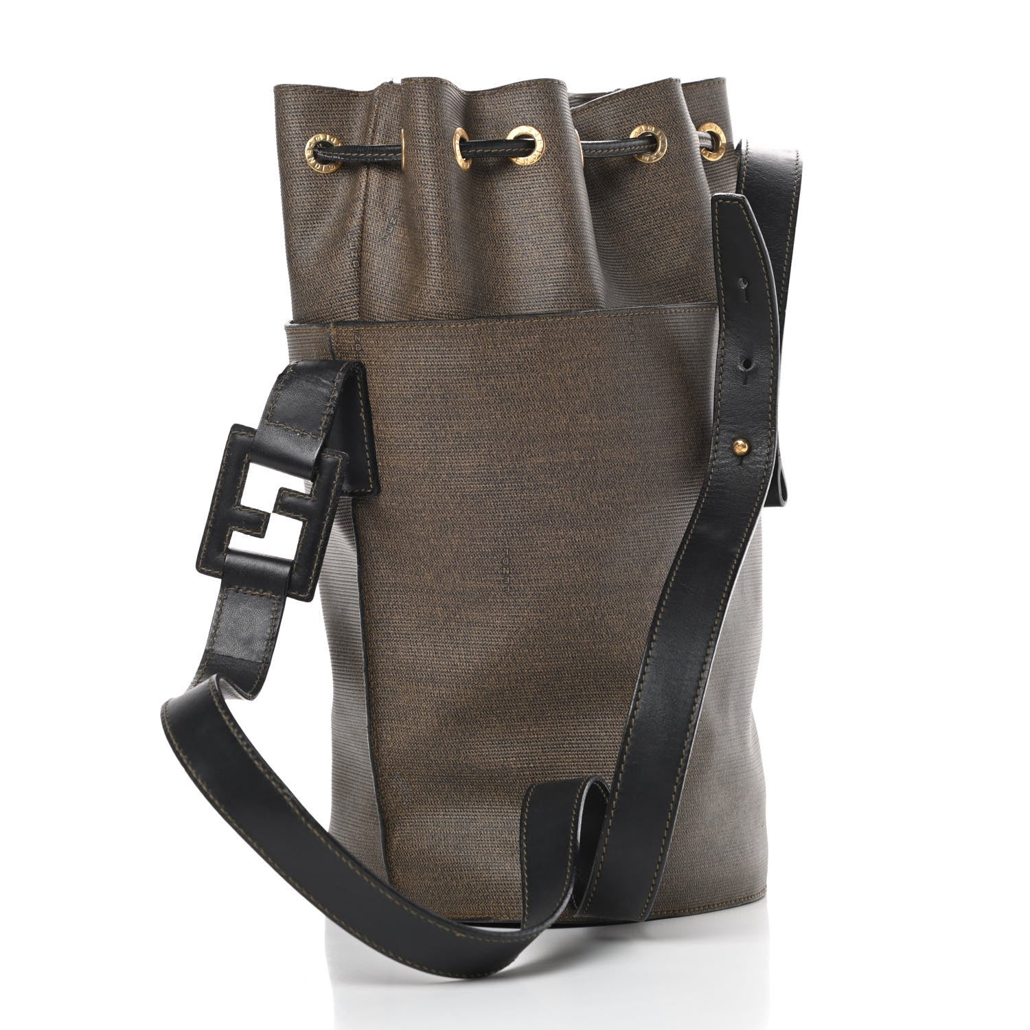 Fendi Coated Canvas Bucket Bag Brown 3 of 15