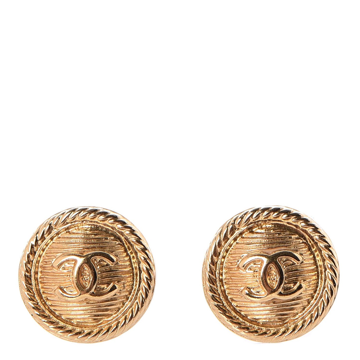 CC Round Earrings Gold