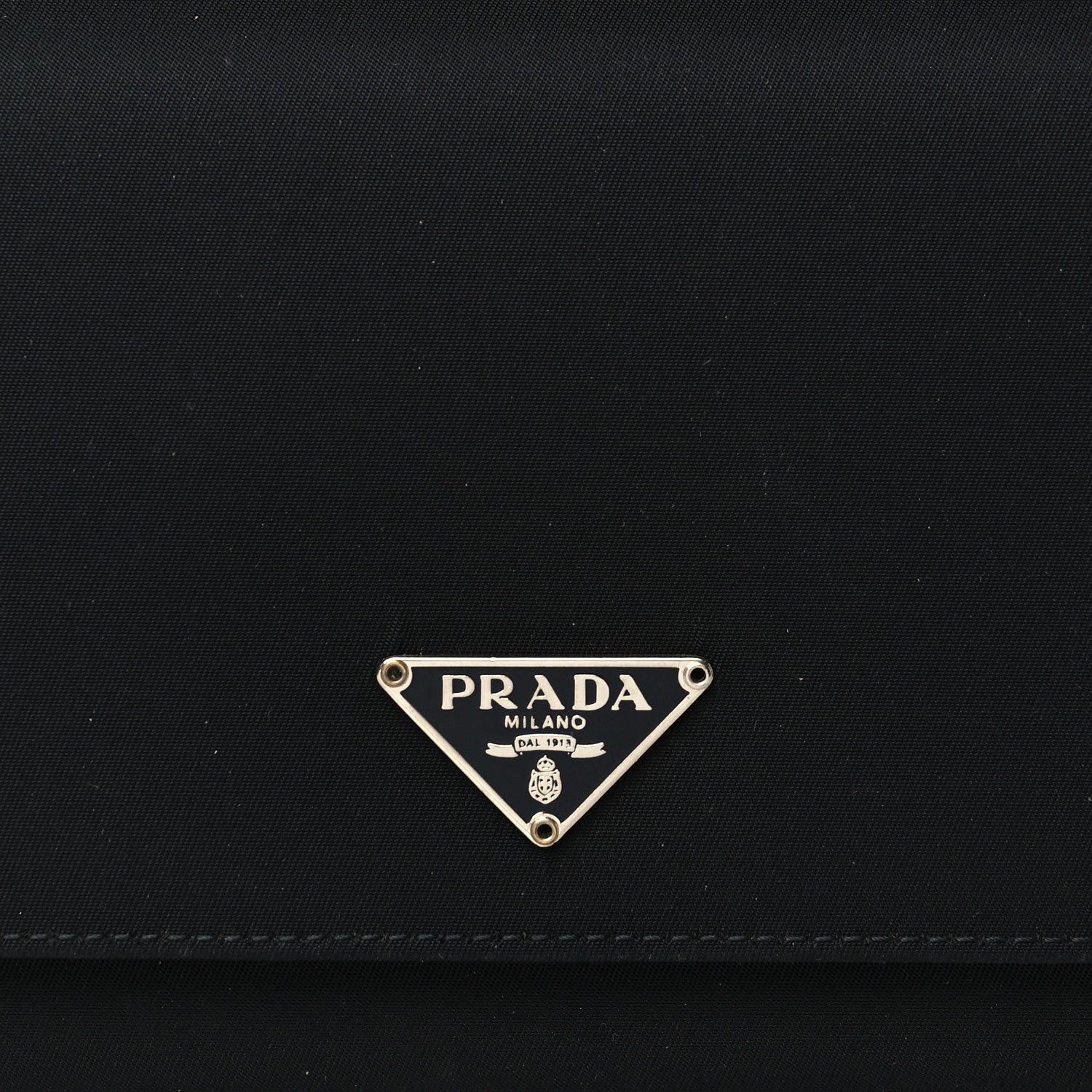 Prada Tessuto Nylon Saffiano Flap Wallet Black 8 of 8