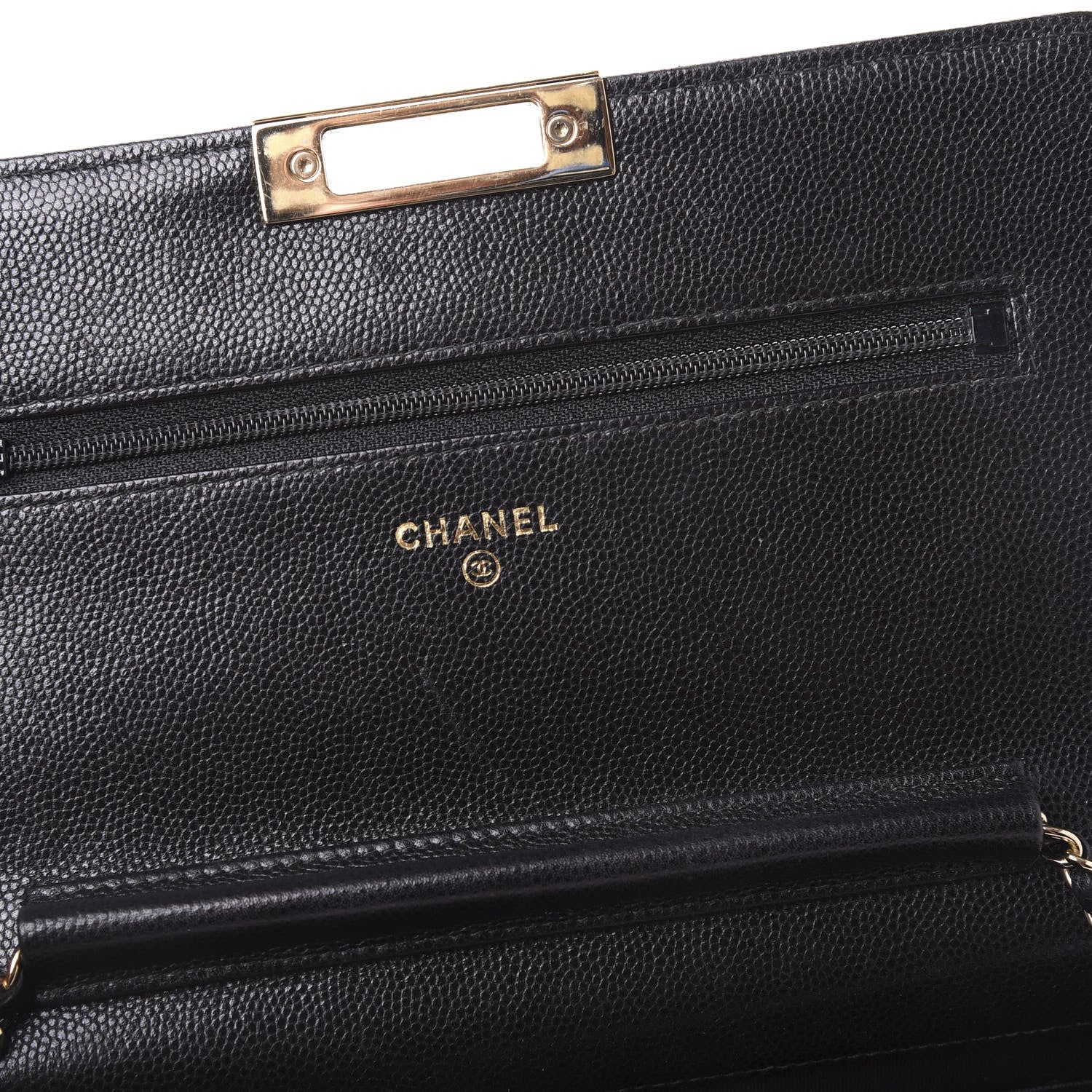 Chanel Caviar Quilted Golden Class Wallet On Chain WOC Black 7 of 10