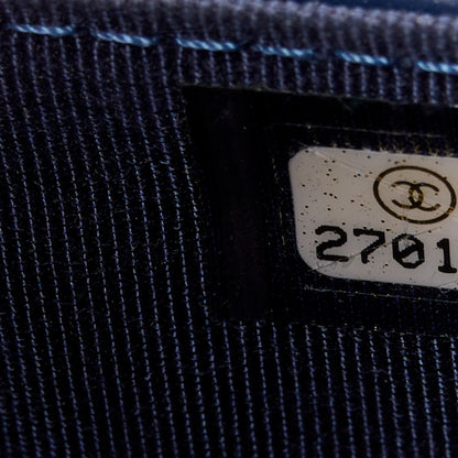 Chanel Caviar Quilted Classic Clutch With Chain Blue 8 of 14