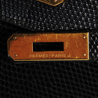 Hermes Lizard Kelly Sellier 28 Black 11 of 26