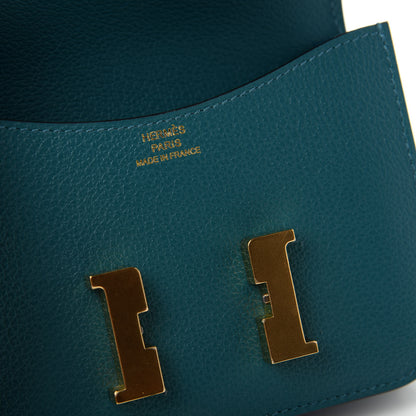 Hermes Evercolor Constance Slim Wallet Vert Bosphore 7 of 9