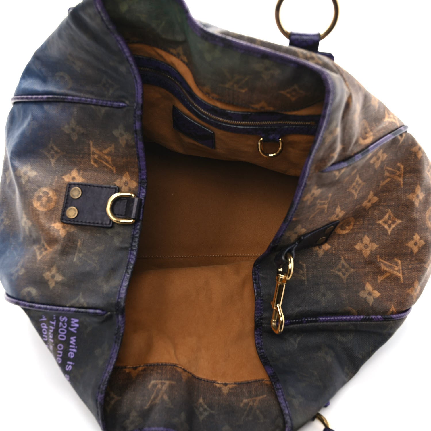Louis Vuitton Richard Prince Monogram Karung Heartbreak Jokes Tote 5 of 11