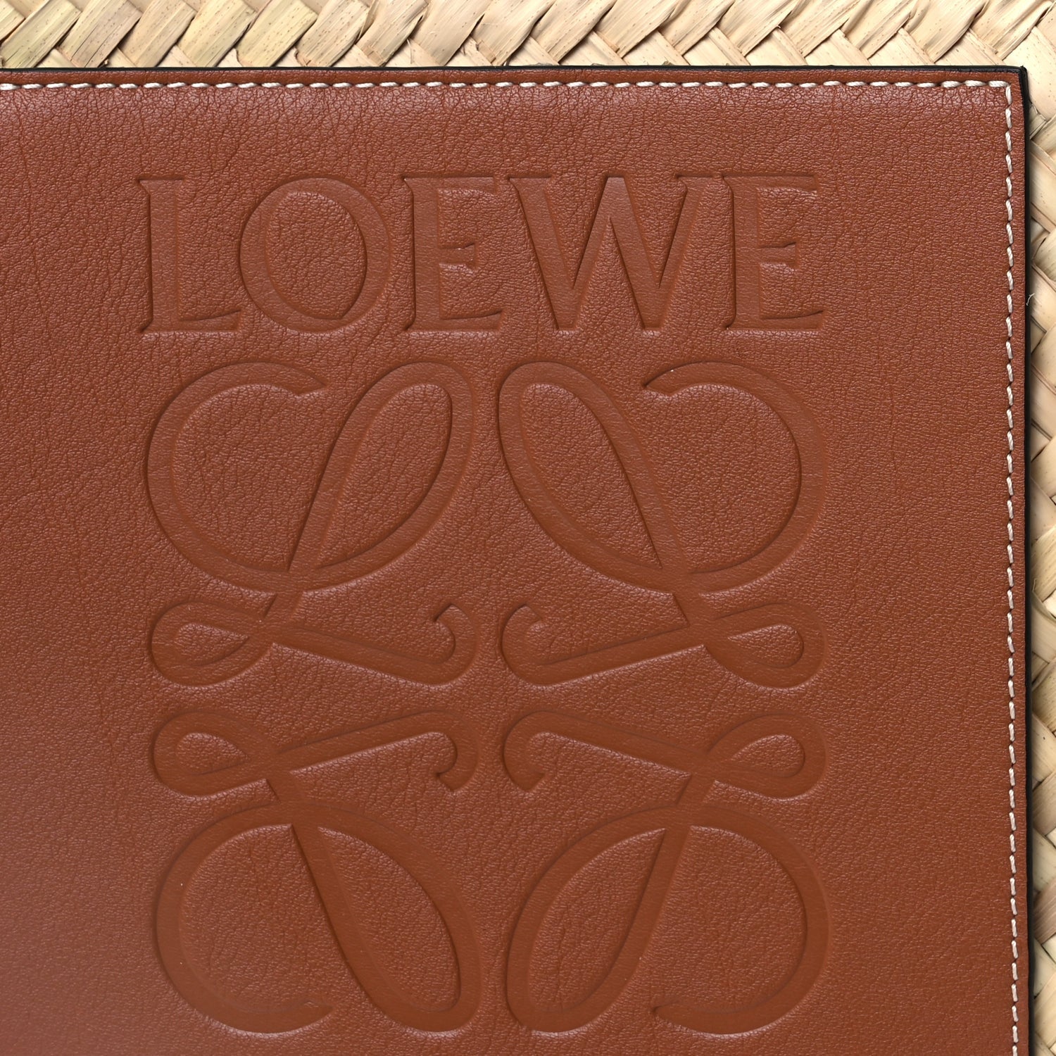 Loewe Raffia Large Basket Tote Bag Natural Tan 6 of 7