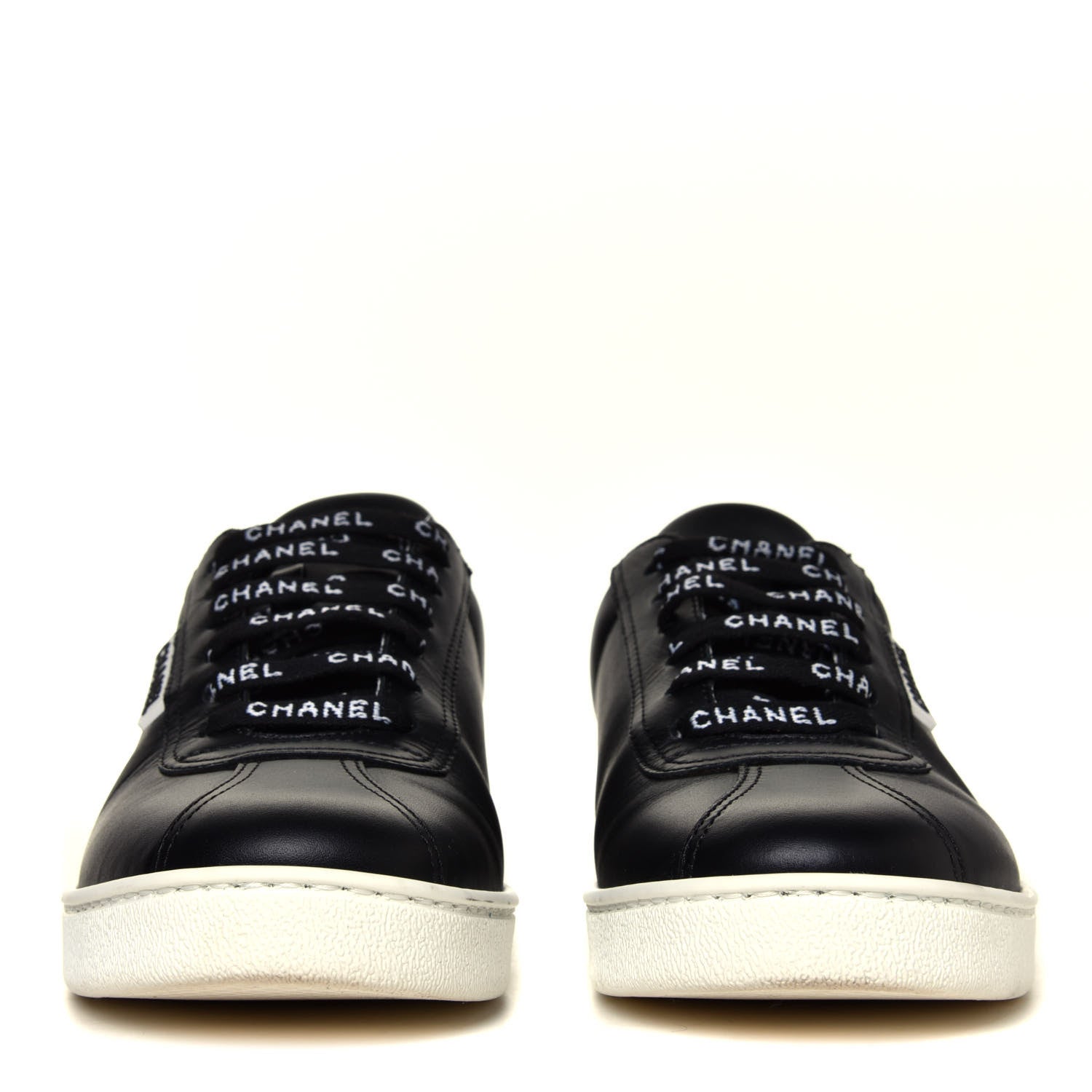 Chanel Calfskin Womens CC Sneakers 36 Black 8 of 12
