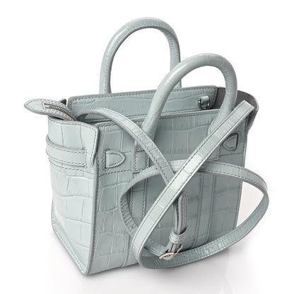 Mulberry Shiny Crocodile Embossed Micro Zipped Bayswater Blue 2 of 8