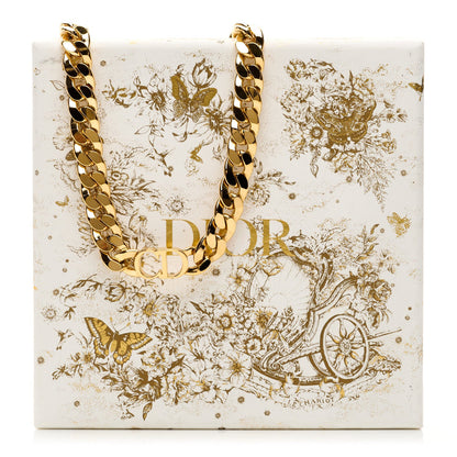 Christian Dior Metal Danseuse Etoile Chain Choker Necklace Gold 6 of 6