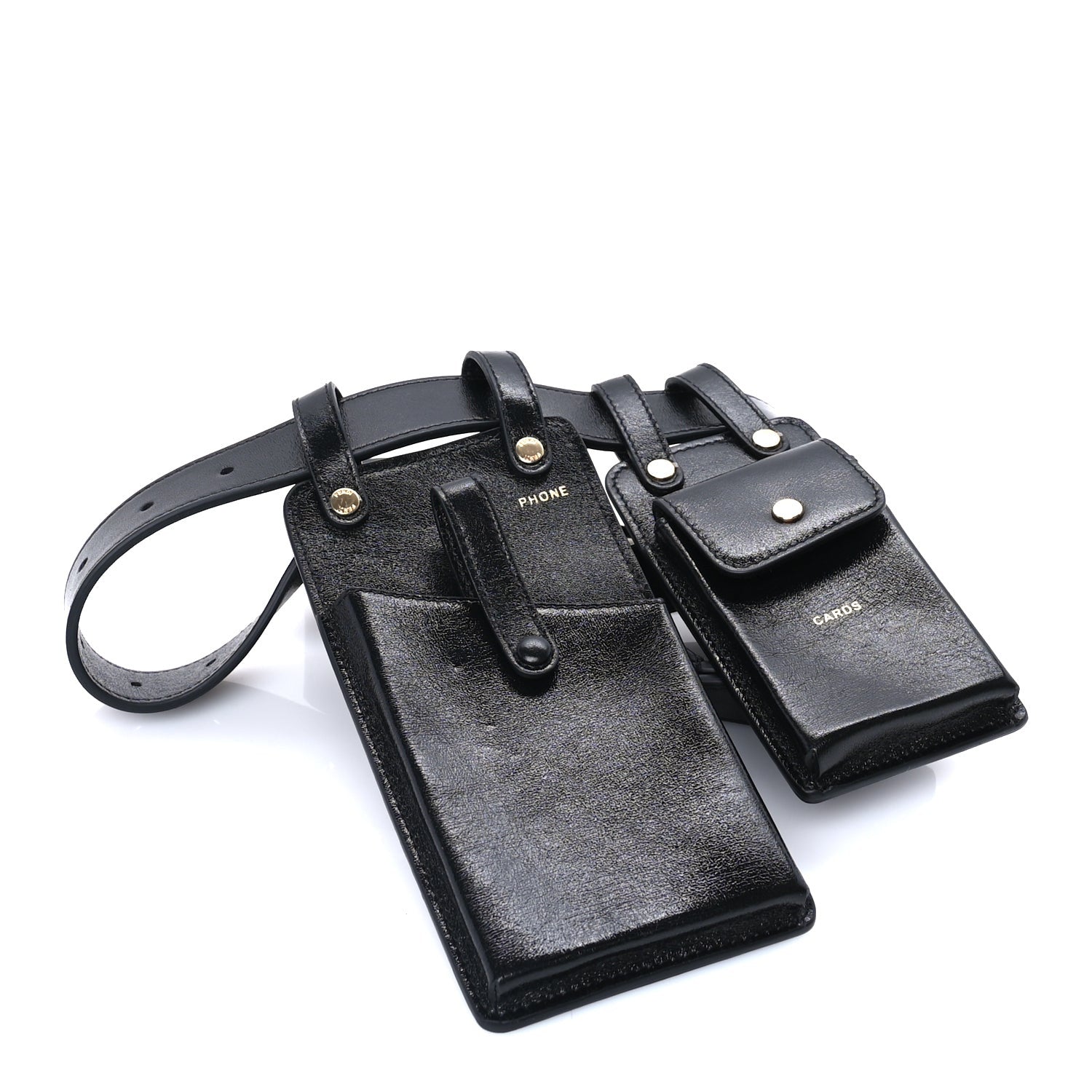 Fendi Vitello Glacier Utility Belt Pouch  Mogano 3 of 7