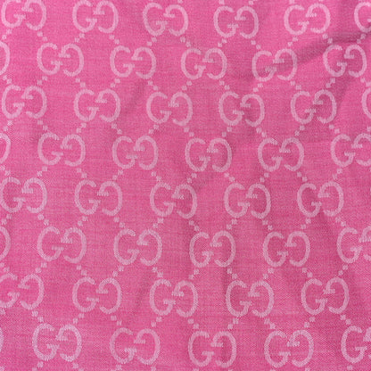 Gucci Wool Silk GG Monogram GGNat Scarf  Roseate 3 of 4