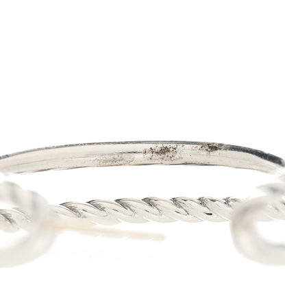 David Yurman Sterling Silver Crossover Cable Hoop Earrings 3 of 4