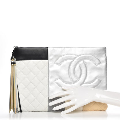 Chanel Lambskin Patchwork Large Cosmetic Case Multicolor 2 of 8