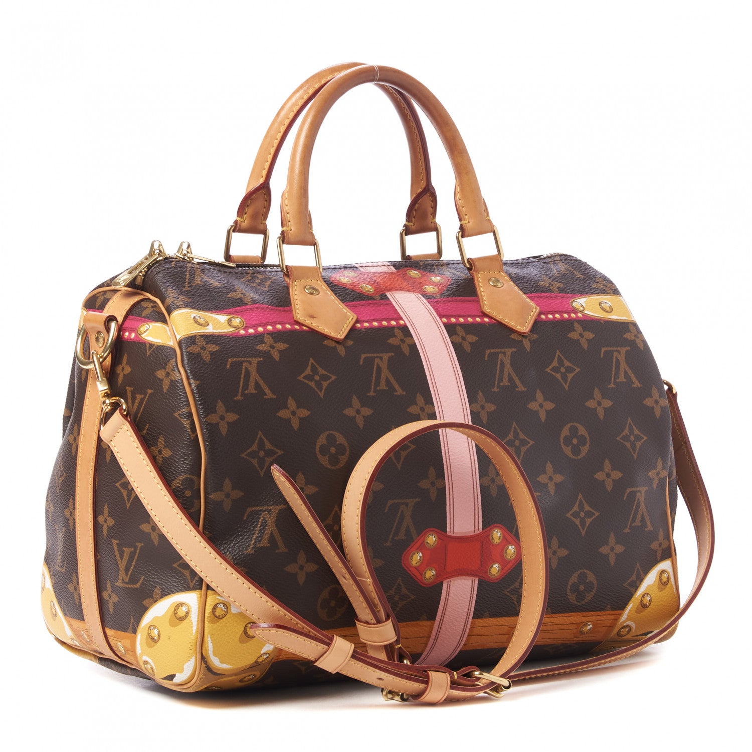 Louis Vuitton Monogram Summer Trunks Speedy Bandouliere 30 3 of 10