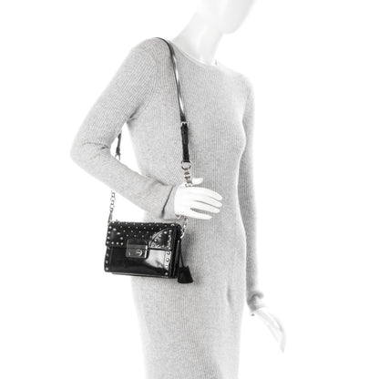 Prada Spazzolato Studded Mini Crossbody Bag Nero Black 2 of 6