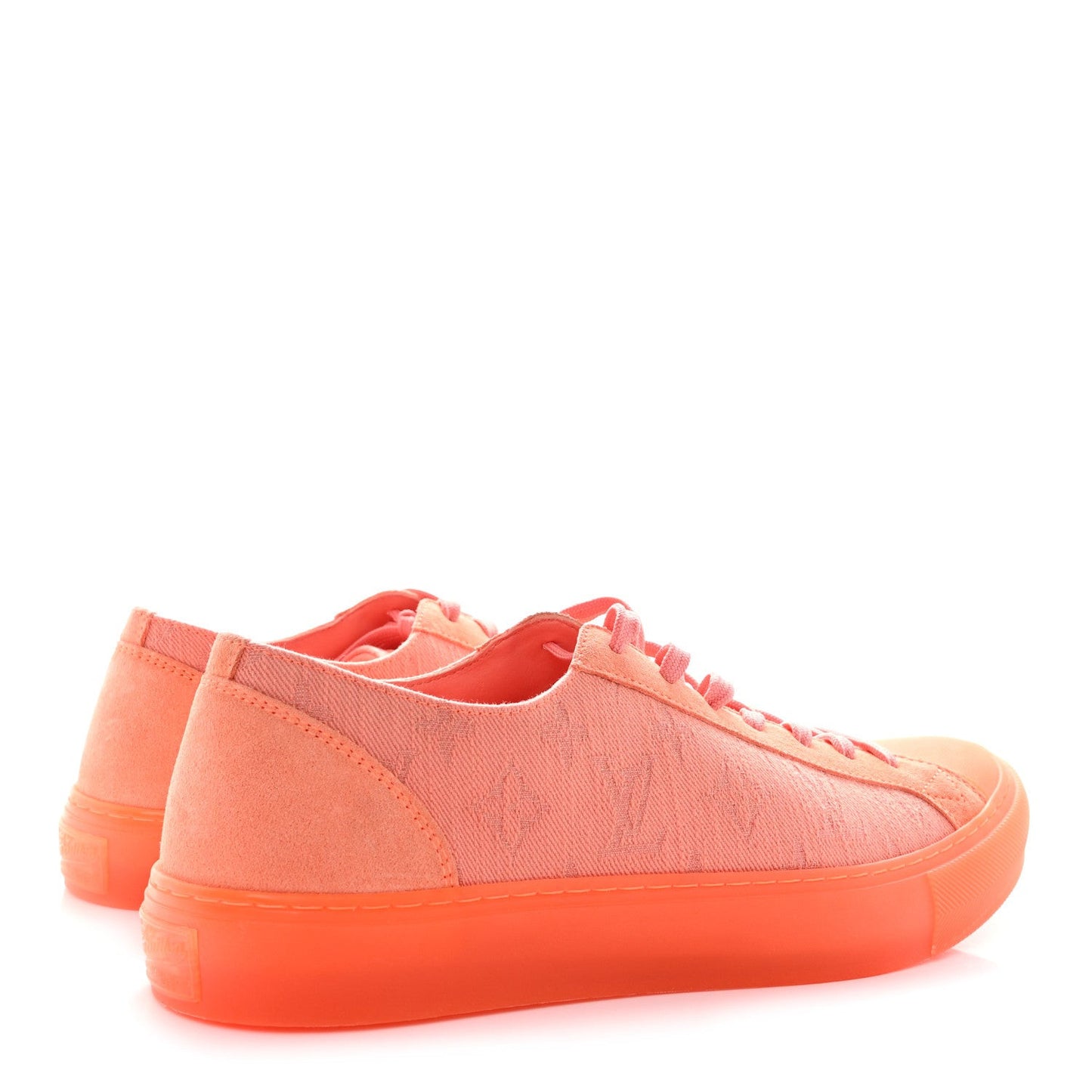 Canvas Monogram Mens Tattoo Sneakers Orange