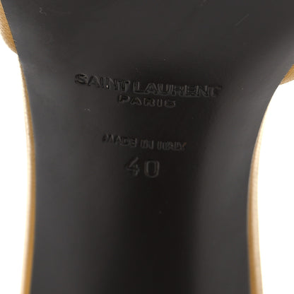 Saint Laurent Lambskin Bianca Mules 40 Jaune Safari 7 of 8