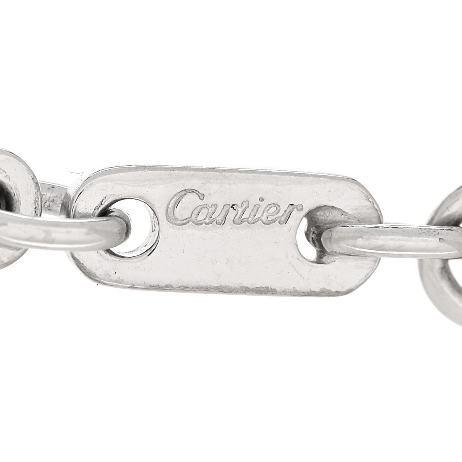 Cartier 18K White Gold 3.5mm Fidelity Link Bracelet 3 of 4