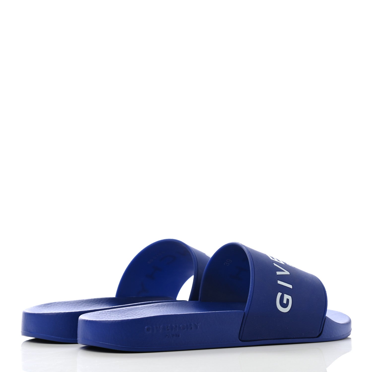 Givenchy Rubber Logo Womens Pool Slide Sandals 39 Blue Indigo 4 of 9