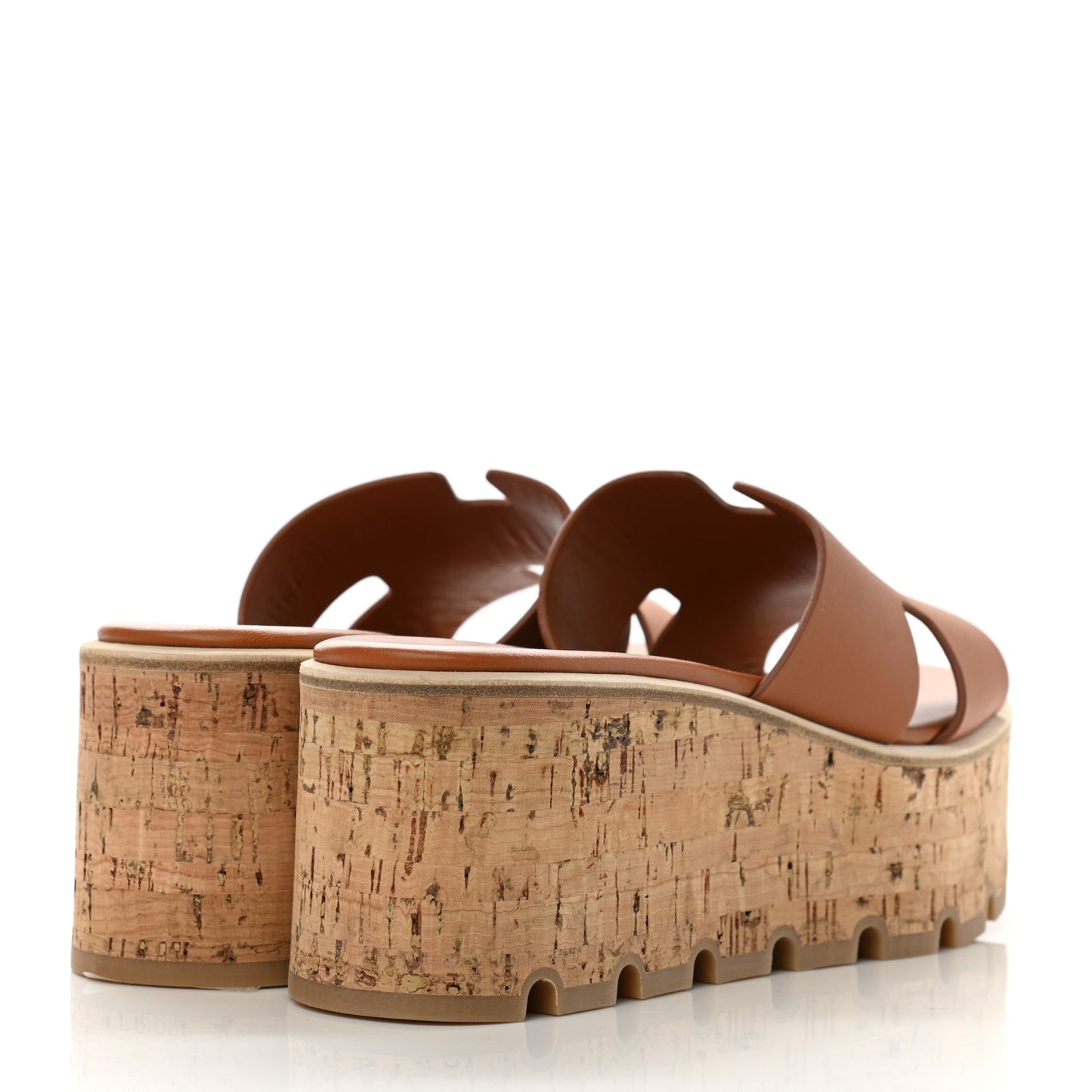 Calfskin Cork Eze 30 Sandals 36 Marron Glaise