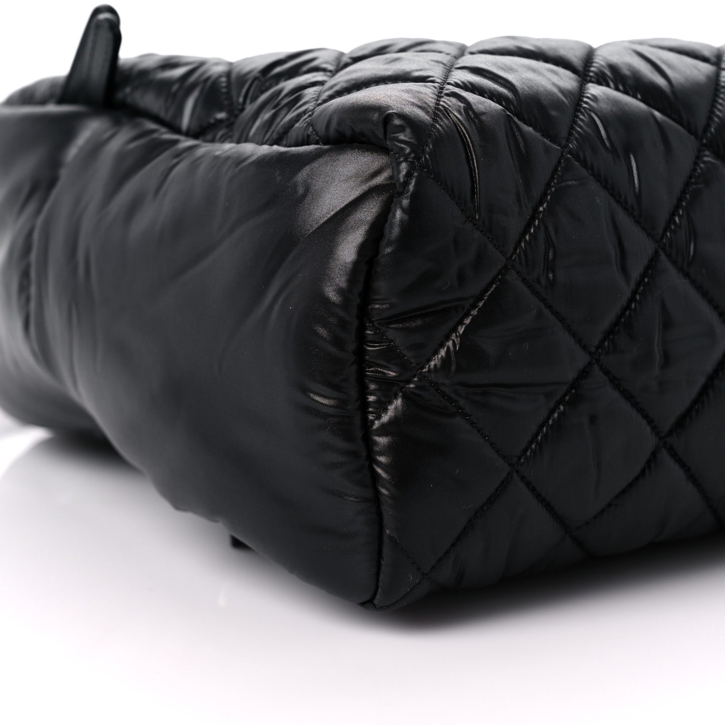 Nylon Quilted Coco Cocoon Backpack Black