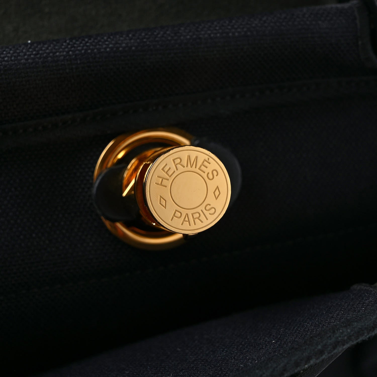 Hermes Military Toile Vache Hunter Herbag Zip PM 31 Black 7 of 9