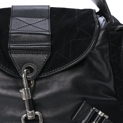 Christian Dior Calfskin Suede Rebelle Hobo Black 6 of 7