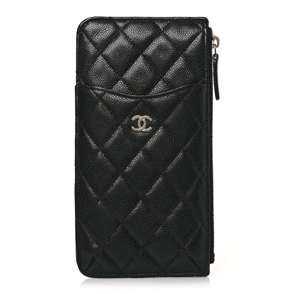 Chanel Caviar Quilted Classic Flat Wallet Pouch Black 1 of 8