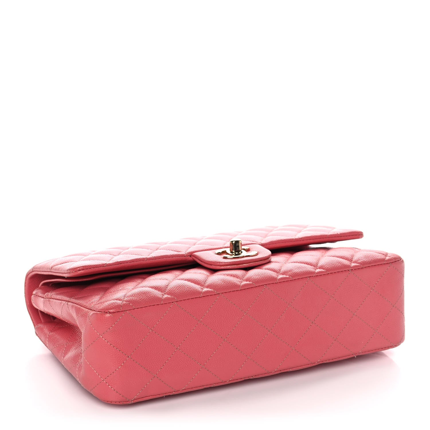 Chanel Caviar Quilted Medium Double Flap Pink 3 of 14