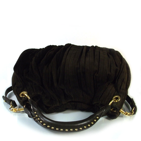 Suede Plisse Bag Moro