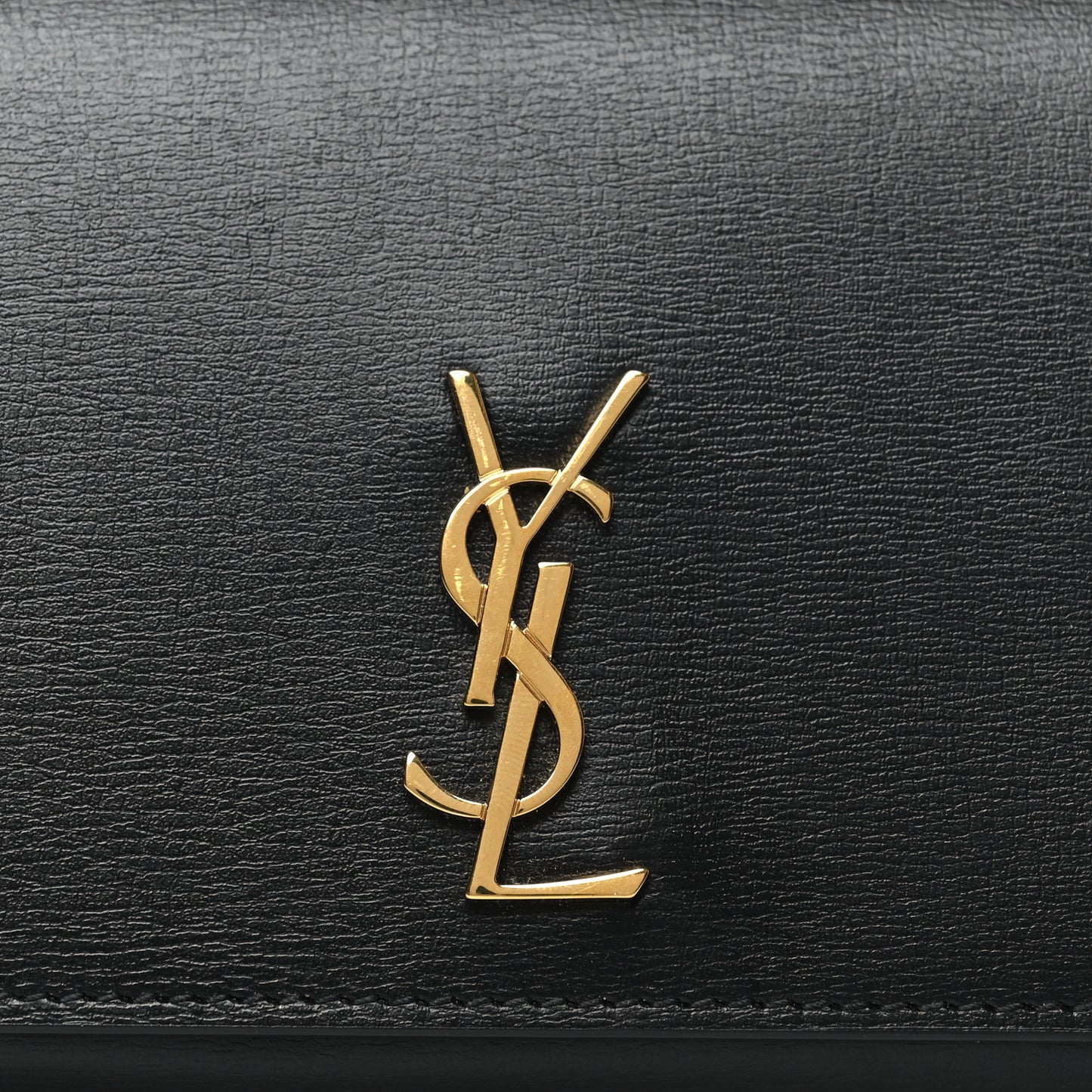 Grained Calfskin Monogram Phone Holder Crossbody Black