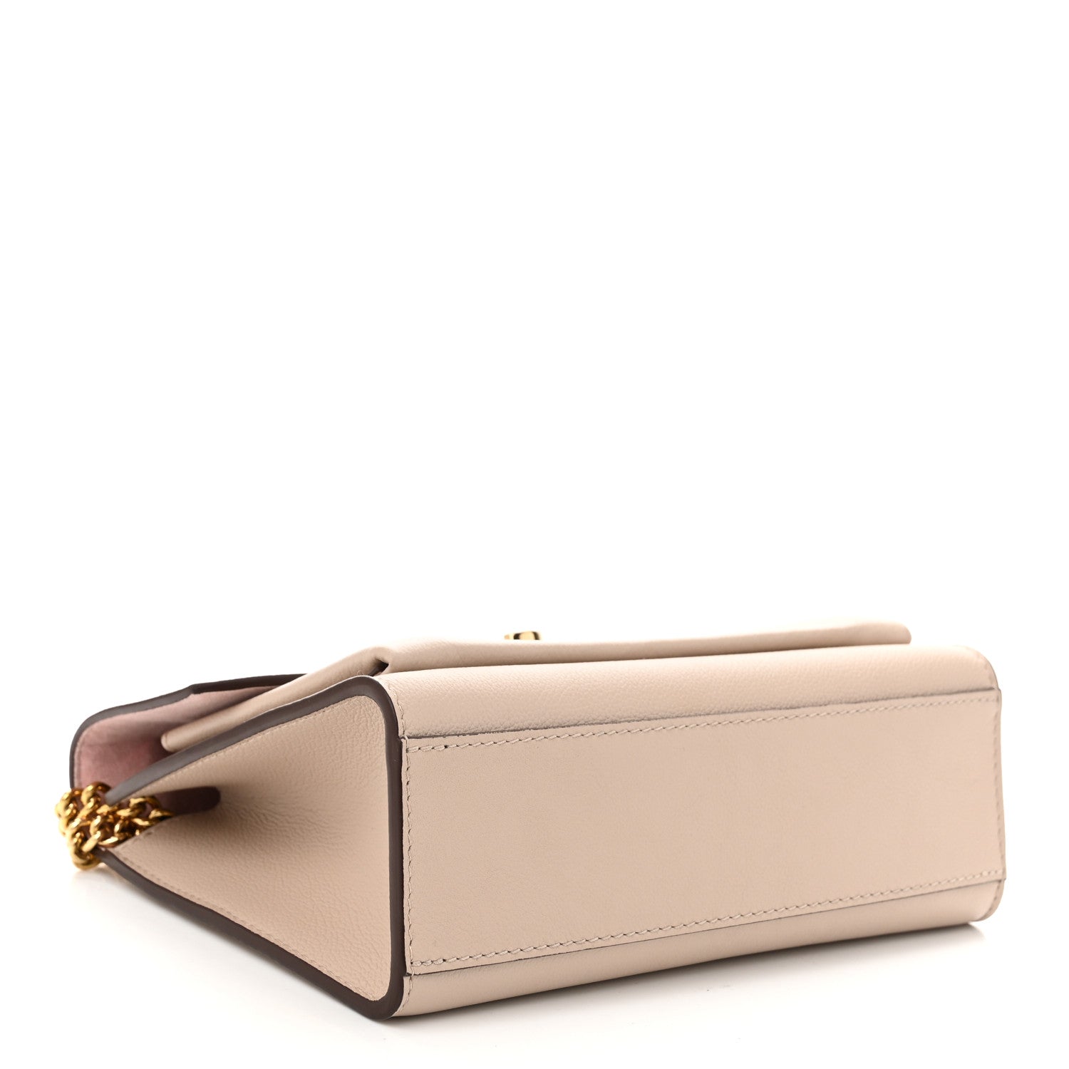 Louis Vuitton Soft Calfskin Mylockme Chain Bag BB Greige 4 of 9