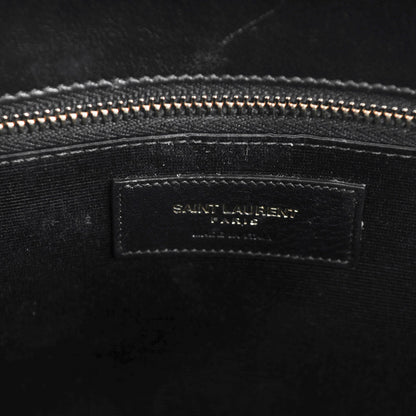 Saint Laurent Calfskin Bi-Color Small Sac De Jour Royal Blue Black 6 of 7