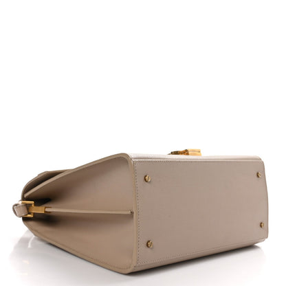 Saint Laurent Grain de Poudre Medium Classic Monogram Cassandra Top Handle Dark Beige 4 of 7
