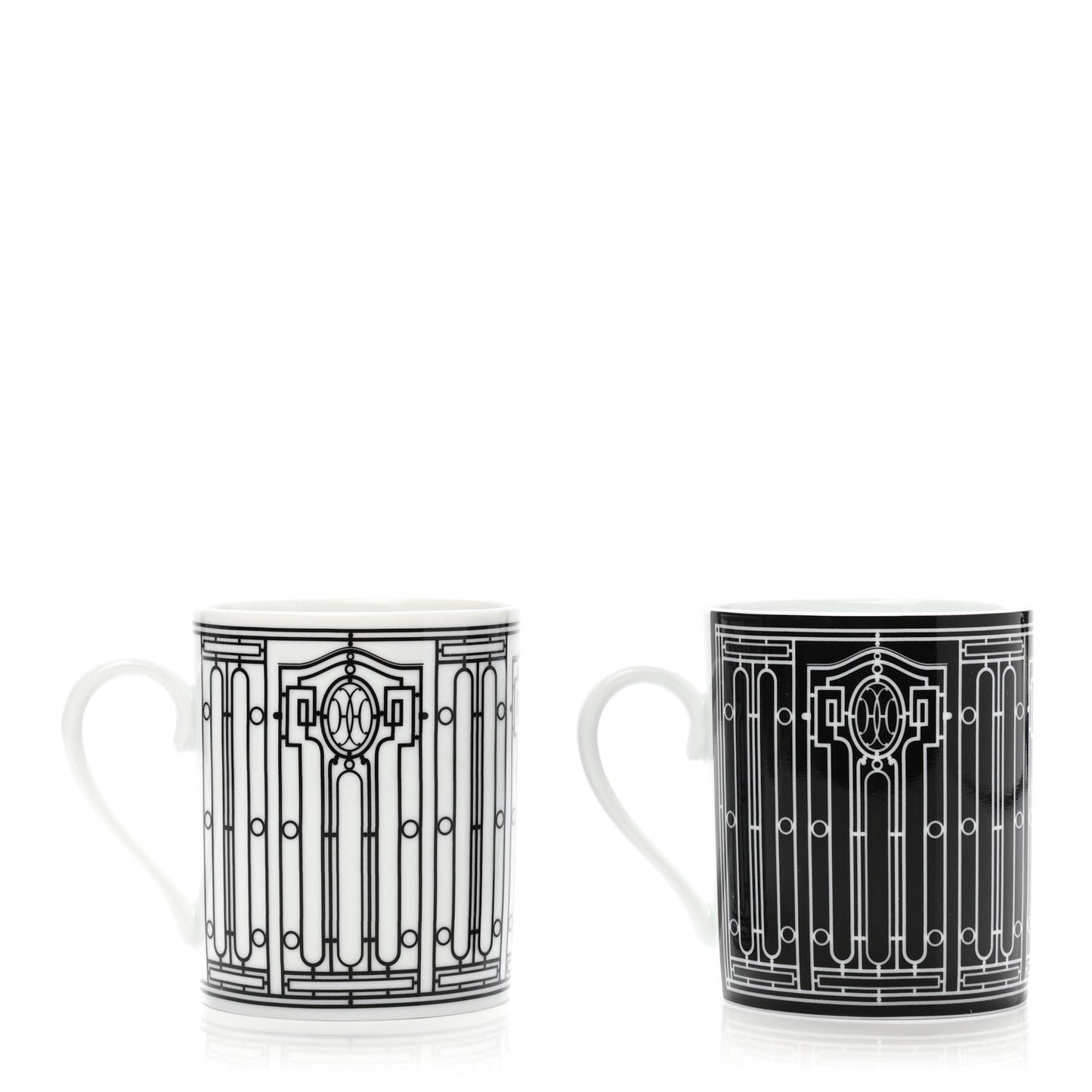 Porcelain H Deco Mug Set Of 2