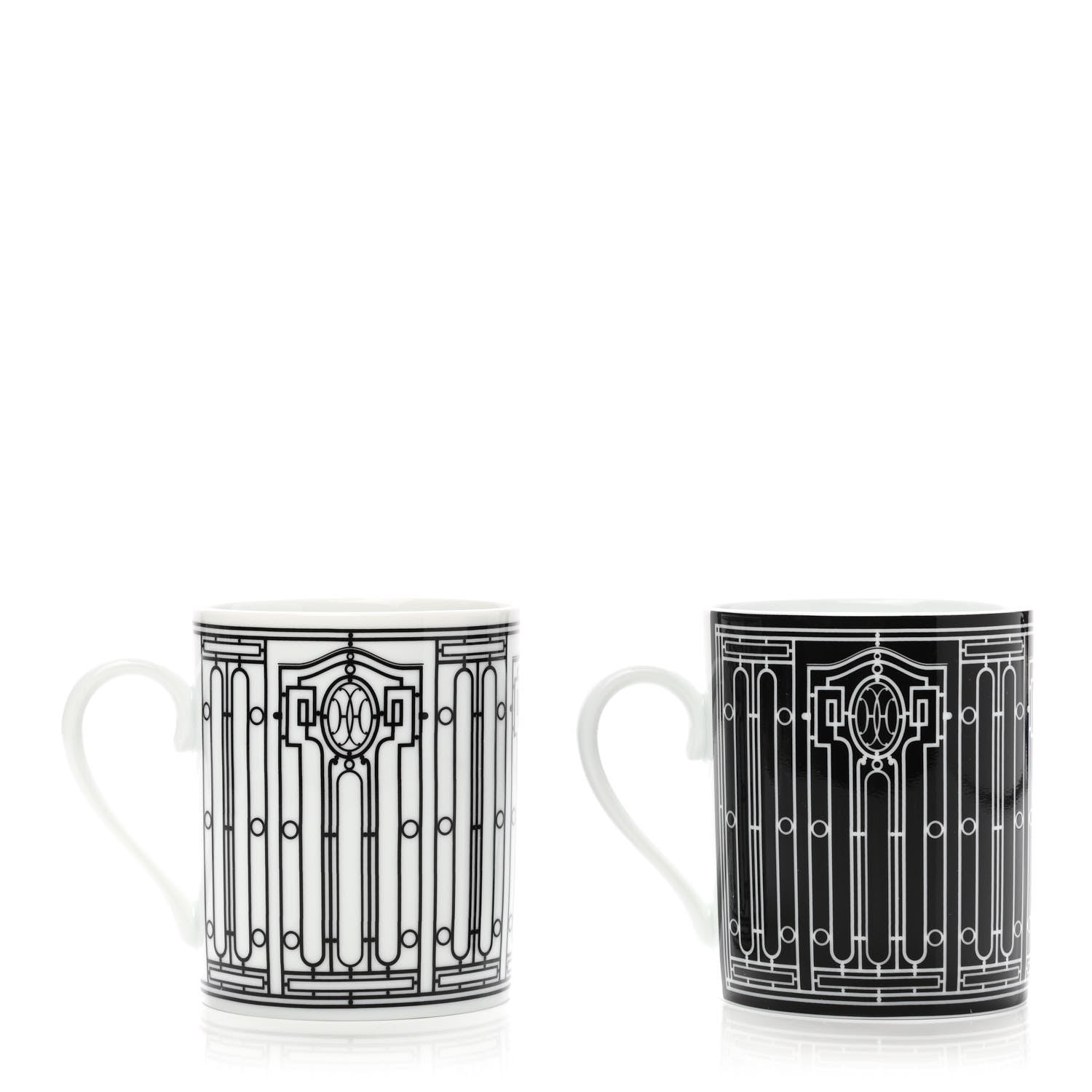 Hermes Porcelain H Deco Mug Set Of 2 1 of 9