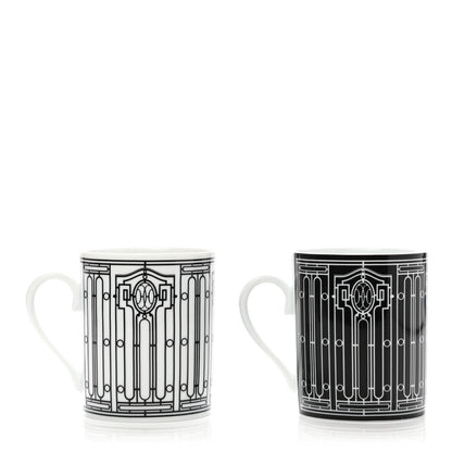 Hermes Porcelain H Deco Mug Set Of 2 1 of 9
