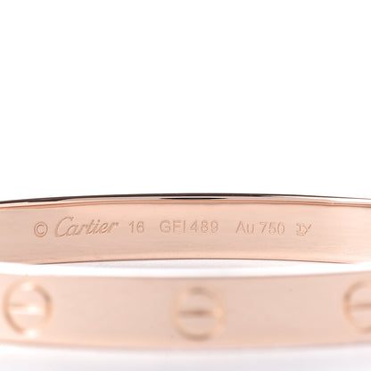 Cartier 18K Pink Gold LOVE Bracelet 16 4 of 5