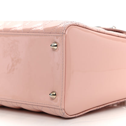 Christian Dior Patent Cannage Medium Lady Dior Rose Clair 9 of 11