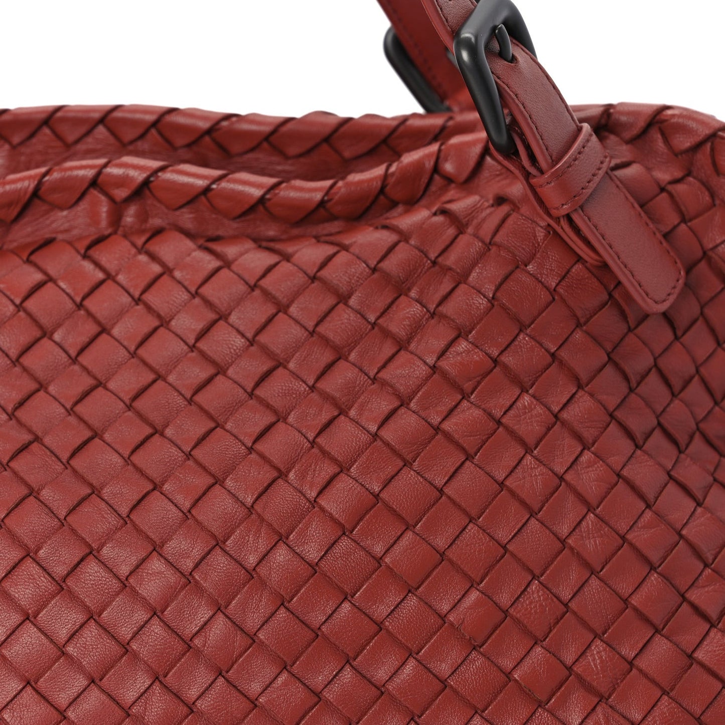 Nappa Intrecciato Tote  Red
