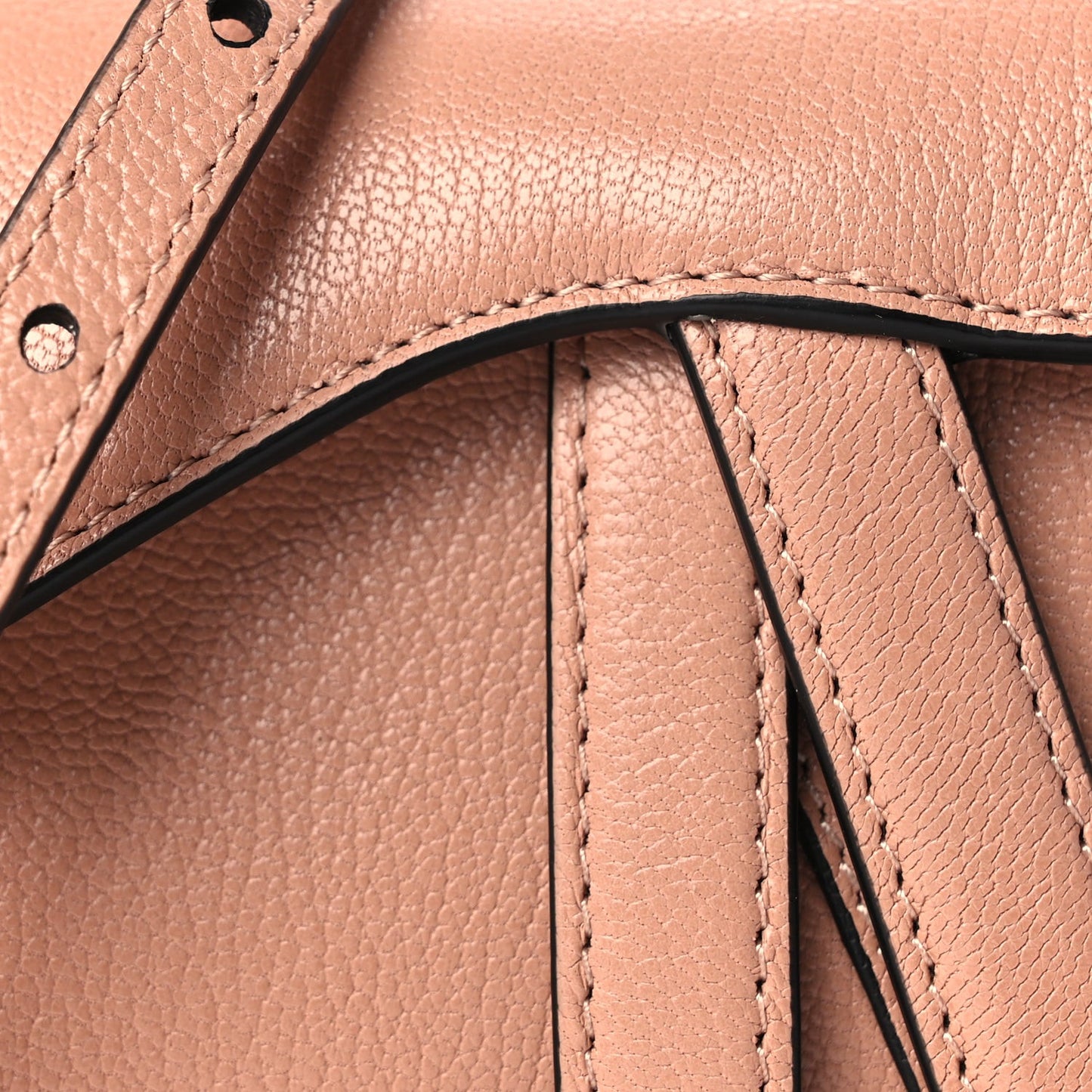 Goatskin Micro Saddle Bag With Strap Rose Des Vents