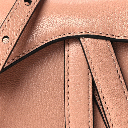 Christian Dior Goatskin Micro Saddle Bag With Strap Rose Des Vents 6 of 8
